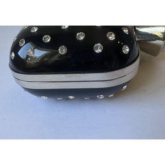 Jimmy Choo Plastic Rhinestone Pink Crystal Black clutch Bag - Picture 7 of 16